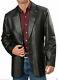Hommes 100% Lambskin Noir Cuir Blazer Jacket Taille S M L Xl Xxl Custom Fit- 204