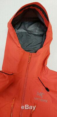 Hommes Arc'teryx Alpha Sv Orange Gore Tex Pro Hardshell Ski Snowboard Jacket Petit