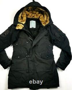 Hot Alpha Industries N-3b Parka Extreme Plein Hood Black Coat Jacket M Fit S