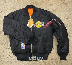 Los Angeles Lakers Alpha Industries Bomber Jacket Kobe Suprême La Jersey Entrée
