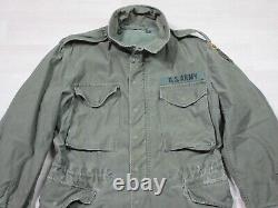 M65 Og-107 Vintage Field Jacket Militaire Coat (m) Army Ranger Patch Talon Zipper
