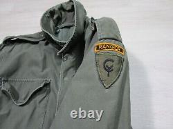 M65 Og-107 Vintage Field Jacket Militaire Coat (m) Army Ranger Patch Talon Zipper