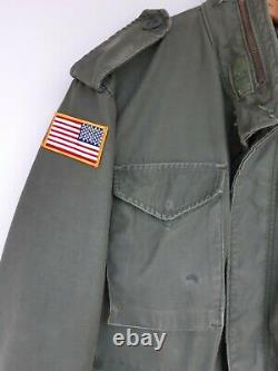 M65 Us Army Alpha Jacket + Doublure Badged Vietnam 101st Airborneus Small (uk Med)