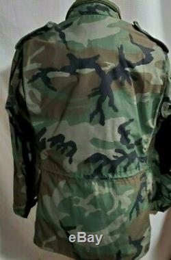 M-65 Alpha Industries Veste Militaire Camouflage Med Long Fabriqué Aux Etats-unis