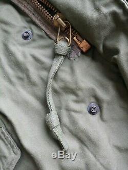 Manteau Vtg 70s Alpha M-65 Jacket Od Medium Regular Scovill Zip