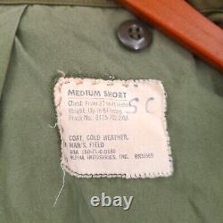 Manteau de terrain Alpha Industries pour temps froid pour hommes, taille moyenne courte, vert M65 OG 107