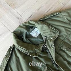 Manteau de terrain d'hiver vintage Alpha Industries pour hommes, taille moyenne, vert S, M65 OG 107