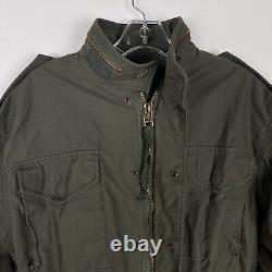 Manteau de terrain vintage Alpha Industries pour temps froid pour hommes, taille moyenne, vert M65 OG 107