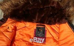 New Alpha Industries N3b Extreme Cold Weather Taille Moyenne Corduroy N3b Parka