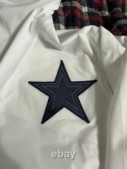 Nike Des T.n.-o. Dallas Cowboys Blanc Alpha Rush Veste De Mouche Pdsf 250 $ Taille Moyenne