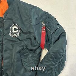 Notoriété moderne Goku Dragon Ball Z Alpha Industries MA-1 Flight Bomber Jacket M