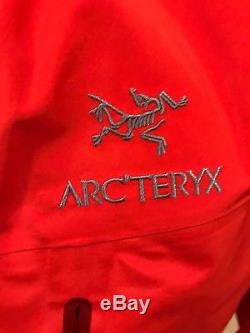 Nwt $ 750 Veste Arcteryx Alpha Sv Pour Homme, Taille Moyenne, Orange