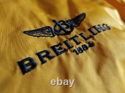 Rare Breitling Alpha Industries Bomber Flying Ma1 Veste Gold XL Fabriqué Aux États-unis
