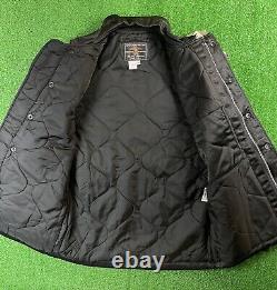 Veste NWT Vintage Alpha Industries MP TEX Noire Taille Moyenne 38 USA NEUVE ÉTIQUETTES