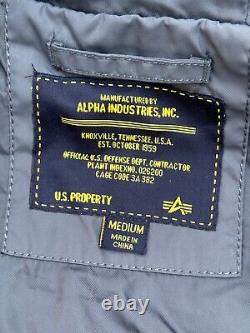 Veste à capuche zippée intégrale pour homme Alpha Industries, gris, taille M