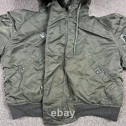 Veste bombardier Vintage des années 80 N-2B Parka volante de l'USAF pour hommes de taille moyenne de la marque Alpha.