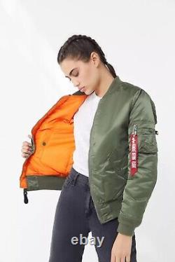 Veste bomber réversible Urban Outfitters x Alpha Industries MA-1 en sauge taille moyenne