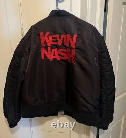 Veste de bombardier Rare KEVIN NASH ! NWO WCW avec le logo Big Sexy et couture Alpha Flyers Man MA-1.