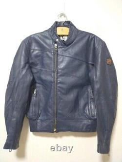 Veste de moto de course en cuir vintage des années 80 pour hommes de la marque Alpha Erbo Germany en taille M