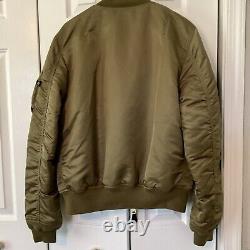 Veste de vol VTG Alpha-Industries MA-1 vert/orange Bomber militaire USAF-Taille M