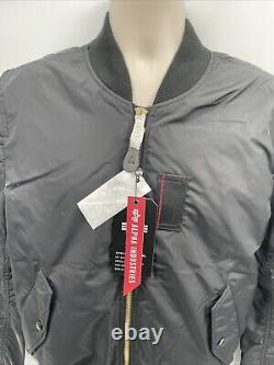 Veste de vol à fermeture éclair de longueur moyenne Alpha Industries Ma-1 Skymaster pour hommes, taille moyenne