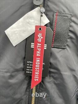 Veste de vol à fermeture éclair de longueur moyenne Alpha Industries Ma-1 Skymaster pour hommes, taille moyenne