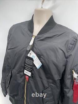 Veste de vol à fermeture éclair de longueur moyenne Alpha Industries Ma-1 Skymaster pour hommes, taille moyenne