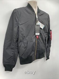 Veste de vol à fermeture éclair de longueur moyenne Alpha Industries Ma-1 Skymaster pour hommes, taille moyenne