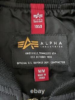 Veste de vol à fermeture éclair de longueur moyenne Alpha Industries Ma-1 Skymaster pour hommes, taille moyenne