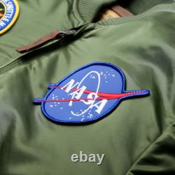 Veste de vol rétro Alpha Industries MA1 NASA pour hommes