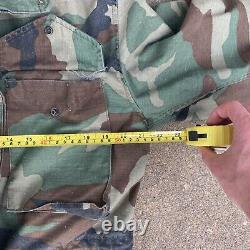 Veste militaire vintage Alpha Industries M65 pour homme, camouflage, terrain froid, capuche, taille M