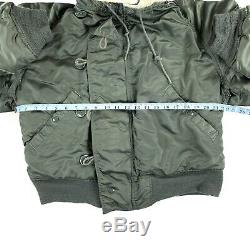 Vintage 70s Alpha Industries N-2b Vol Militaire Bomber Jacket Taille Moyenne