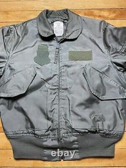 Vintage 80s Usf Nasa Flyers Summer Jacket Bomber Militaire Cwu-36/p Hommes M