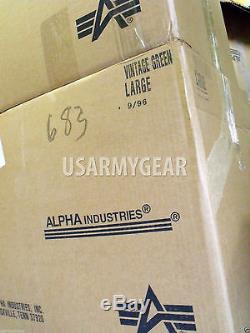 Vintage Alpha Made In USA Nouvelle Veste De Vol Pilote Oldstock B-15 Us Air Force