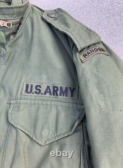 Vintage U. S. Army Alpha Industries Cold Weather Field Coat & Liner Moyen Court